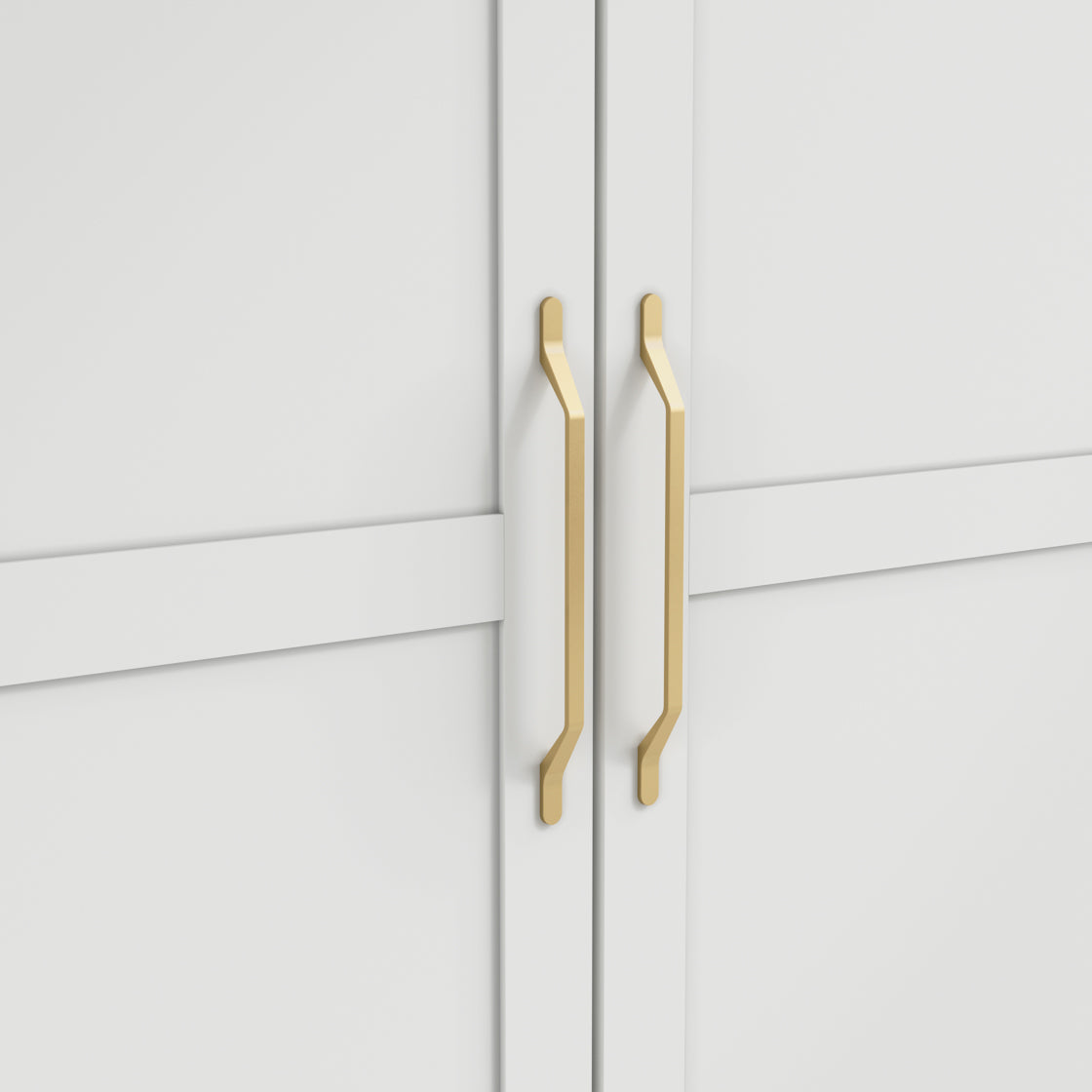 Austen White & Gold Double Wardrobe